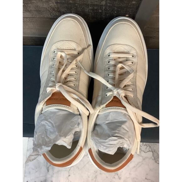 Cole Haan Mens 8M Ivory Tan Grandpro Rally Canvas II Sneaker Shoe Lace Up LB7-10 - Picture 7 of 10